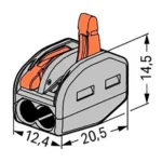 Classic-Verbindungsklemme WAGO, alle Leiterarten, 2 Klemmstellen, max 4mm² – Bild 2