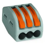 Classic-Verbindungsklemme WAGO, alle Leiterarten, 3 Klemmstellen, max 4mm²