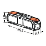 Durchgangsverbinder WAGO mit Hebel, alle Leiterarten, max. 4mm², max. 85°C – Bild 3
