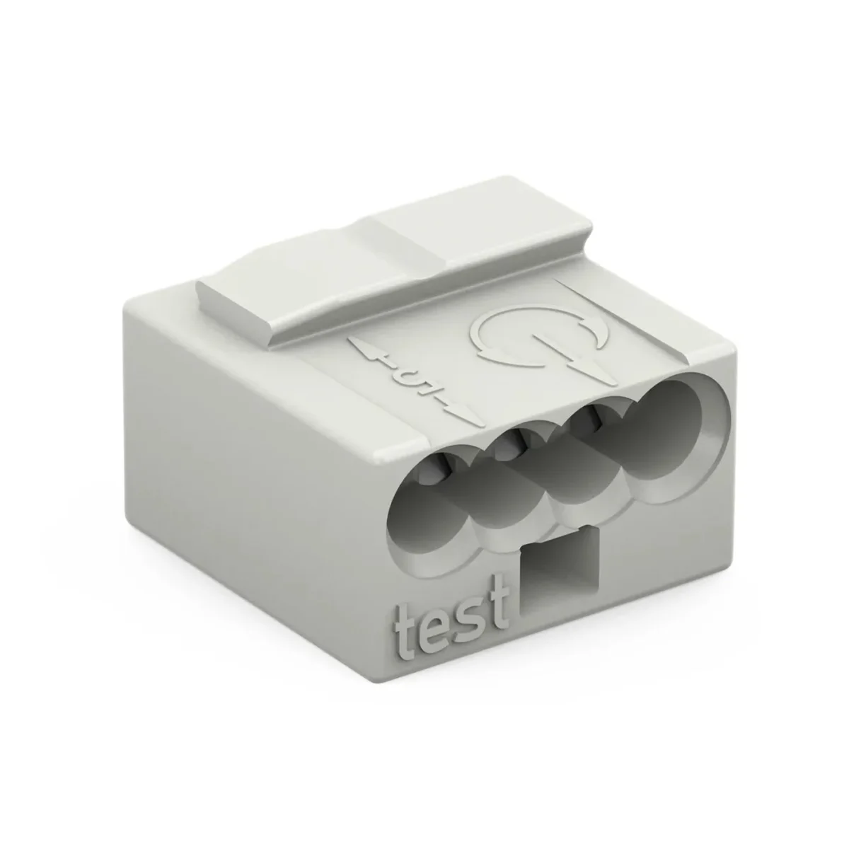 MICRO-Verbindungsdosenklemme WAGO, eindrähtige Leiter, Ø0,8mm, 4 Klemmstellen – Bild 1