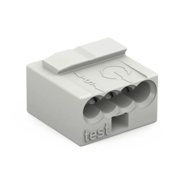 MICRO-Verbindungsdosenklemme WAGO, eindrähtige Leiter, Ø0,8mm, 4 Klemmstellen
