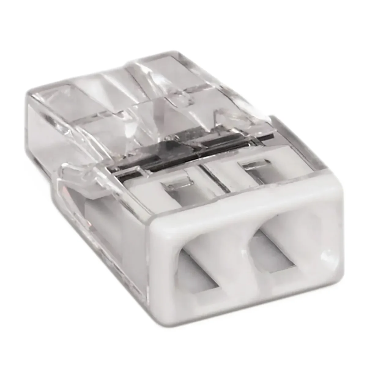 COMPACT-Verbindungsdosenklemme WAGO, eindrähtige Leiter, 2 Klemmstellen, weiß – Bild 1