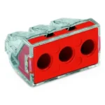 Verbindungsdosenklemme WAGO, ein- und mehrdrähtige Leiter, max. 6mm², rot