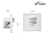 Unterputz IR Bewegungsmelder McPower "Shallow" 160°, 750W, LED geeignet, weiß – Bild 4