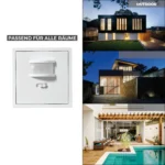 Unterputz IR Bewegungsmelder McPower "Shallow" 160°, 750W, LED geeignet, weiß – Bild 6