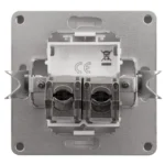 Netzwerk-Dose McPower "Shallow" CAT6A, UP, weiß, vollgeschirmt – Bild 2