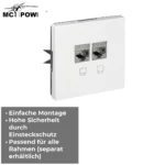 Netzwerk-Dose McPower "Shallow" CAT6A, UP, weiß, vollgeschirmt – Bild 4