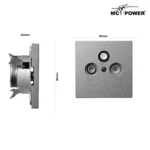 Antennendose McPower "Shallow" für TV, Radio und Sat, UP, anthrazit – Bild 3