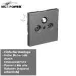 Antennendose McPower "Shallow" für TV, Radio und Sat, UP, anthrazit – Bild 4