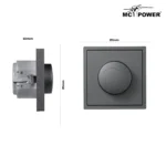 LED-Dimmer für elektronische Trafos McPower "Shallow" 250V~/300W, anthrazit – Bild 3