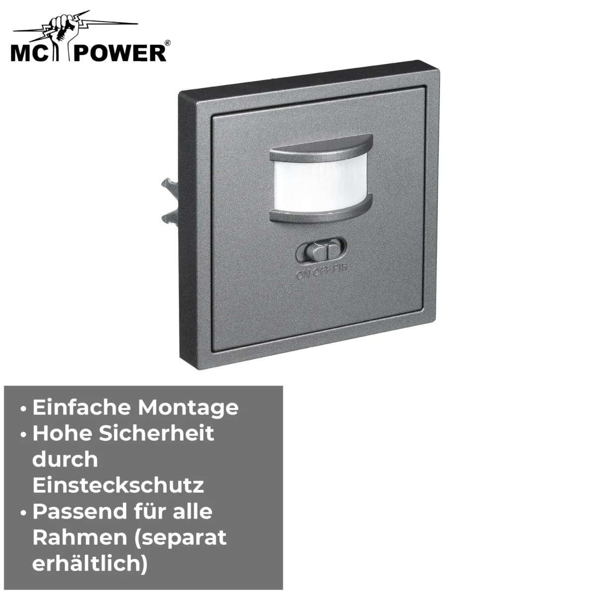 Unterputz IR Bewegungsmelder McPower "Shallow" 160°, 750W, LED geeignet – Bild 4