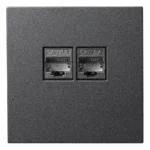 Netzwerk-Dose McPower "Shallow" CAT6A, UP, anthrazit, vollgeschirmt