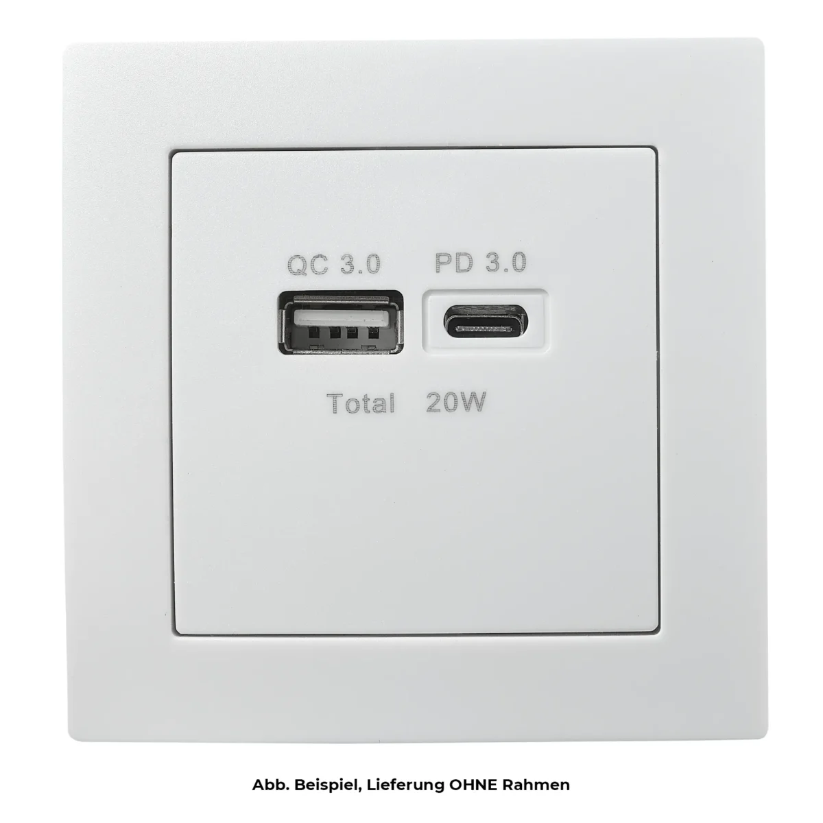 USB-Ladedose McPower "Flair" 2-fach, USB-C, PD 3.0 20W, weiß – Bild 2