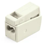 2-Leiter-Leuchtenklemme WAGO, für eindrähtige Leiter, 3 Klemmstellen, weiß