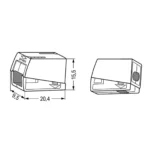 2-Leiter-Leuchtenklemme WAGO, für eindrähtige Leiter, 3 Klemmstellen, weiß – Bild 3