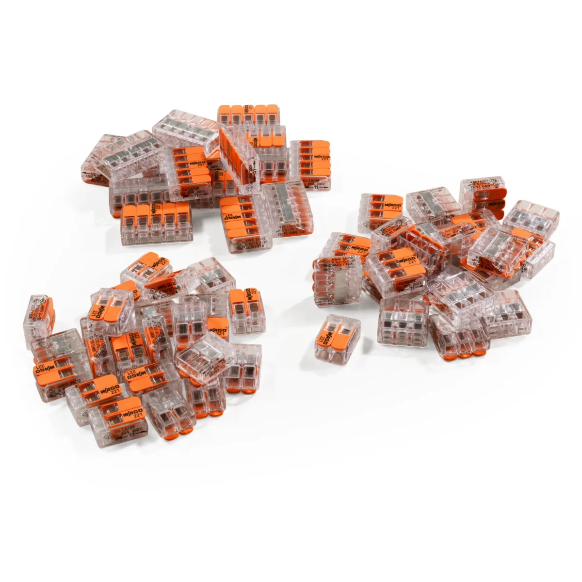 Klemmen-Set WAGO 61-teilig, 27x 221-412, 20x 221-413, 14x 221-415 – Bild 1