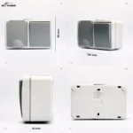 Feuchtraum Kombi-Dose McPower "Fix",Schalter+Steckdose,Steckanschluss, 250V~, AP – Bild 5