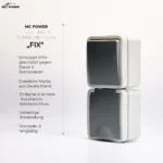 Feuchtraum Kombi-Dose McPower "Fix",Schalter+Steckdose,Steckanschluss, 250V~, AP – Bild 3