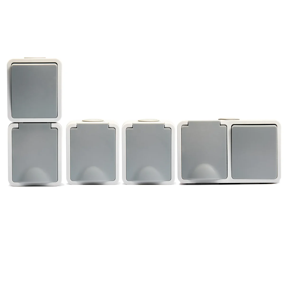 Feuchtraum Set McPower "Fix Flur", 4-teilig, IP54, Steckanschluss – Bild 1