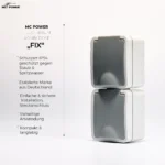 Feuchtraum Doppelsteckdose McPower "Fix", Steckanschluss, 250V~/16A, IP54, AP – Bild 3