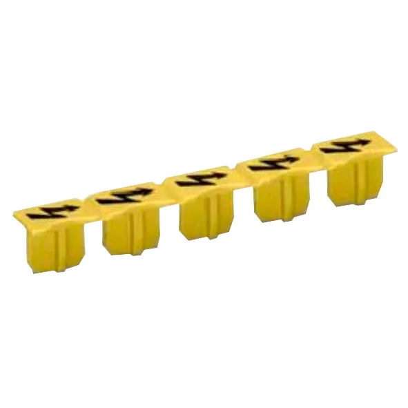 Warnabdeckung WAGO, für 5 Klemmen, schwarzer Blitzpfeil, gelb