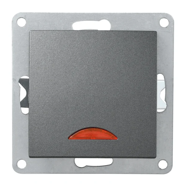 Schalter McPower "Flair", 250V~/10A, UP, anthrazit mit Kontroll-Leuchte
