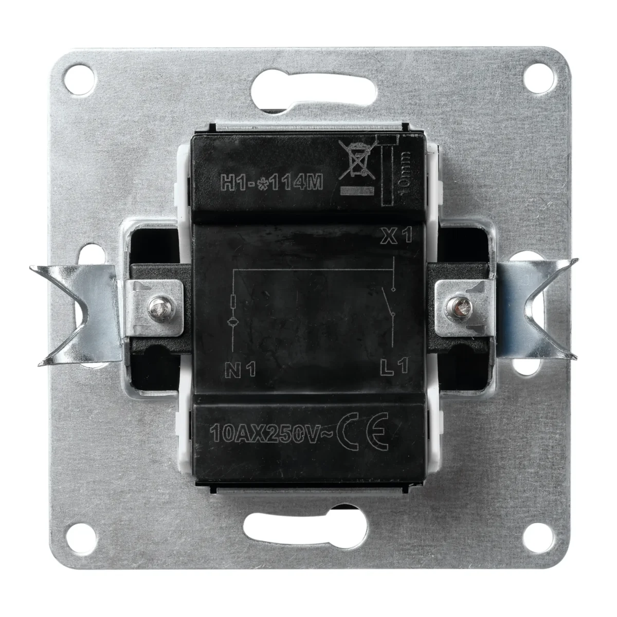 Schalter McPower "Flair", 250V~/10A, UP, anthrazit mit Kontroll-Leuchte – Bild 2