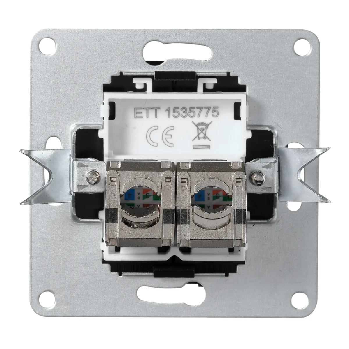 Netzwerk-Dose McPower "Flair" CAT6A, UP, anthrazit, vollgeschirmt – Bild 2