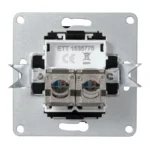 Netzwerk-Dose McPower "Flair" CAT6A, UP, anthrazit, vollgeschirmt – Bild 2