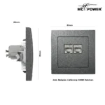 Netzwerk-Dose McPower "Flair" CAT6A, UP, anthrazit, vollgeschirmt – Bild 3