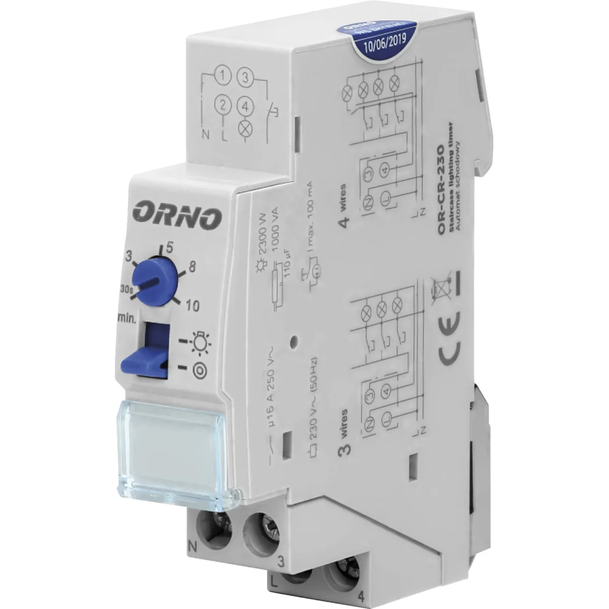 Treppenlicht-Zeitschalter, 2300W, 10A, 230V~50Hz – Bild 1