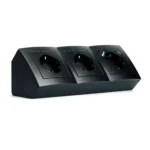 Steckdosenblock McPower "Flair" matt schwarz, 3-fach Schutzkontakt + USB-C/USB-A
