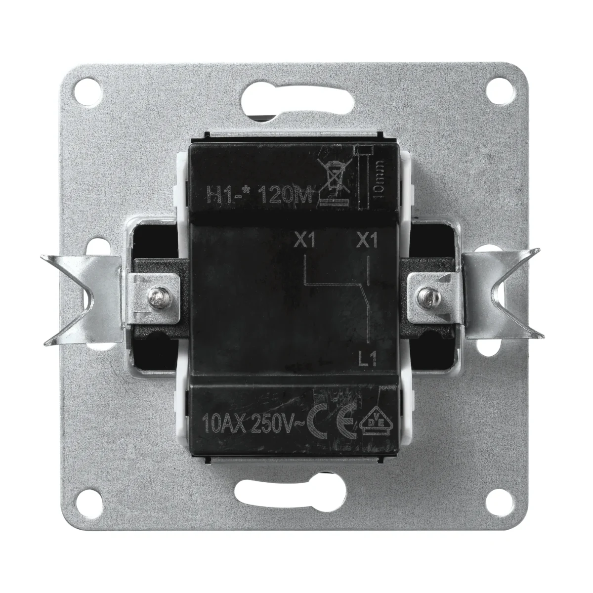 Wechselschalter McPower "Flair", 250V~/10A, UP, matt schwarz – Bild 2
