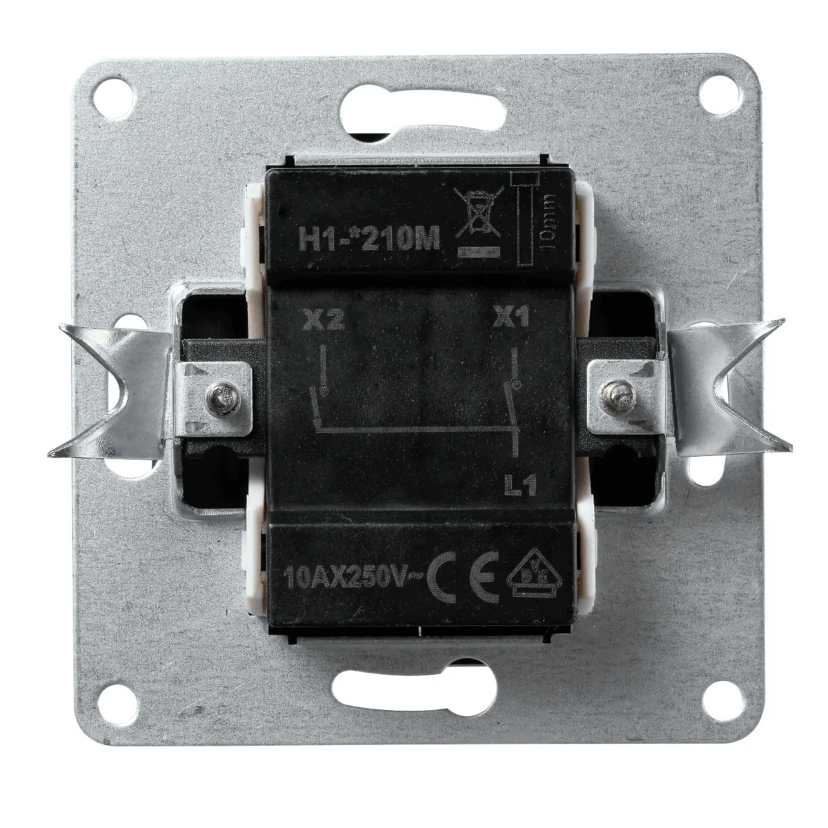 Serien-Schalter McPower "Flair", 2-fach, 250V~/10A, UP, matt schwarz – Bild 2