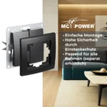 Serien-Schalter McPower "Flair", 2-fach, 250V~/10A, UP, matt schwarz – Bild 4