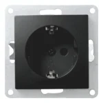 Schutzkontakt-Steckdose McPower "Flair" 250V~/16A, UP Einsteckschutz, matt schwarz