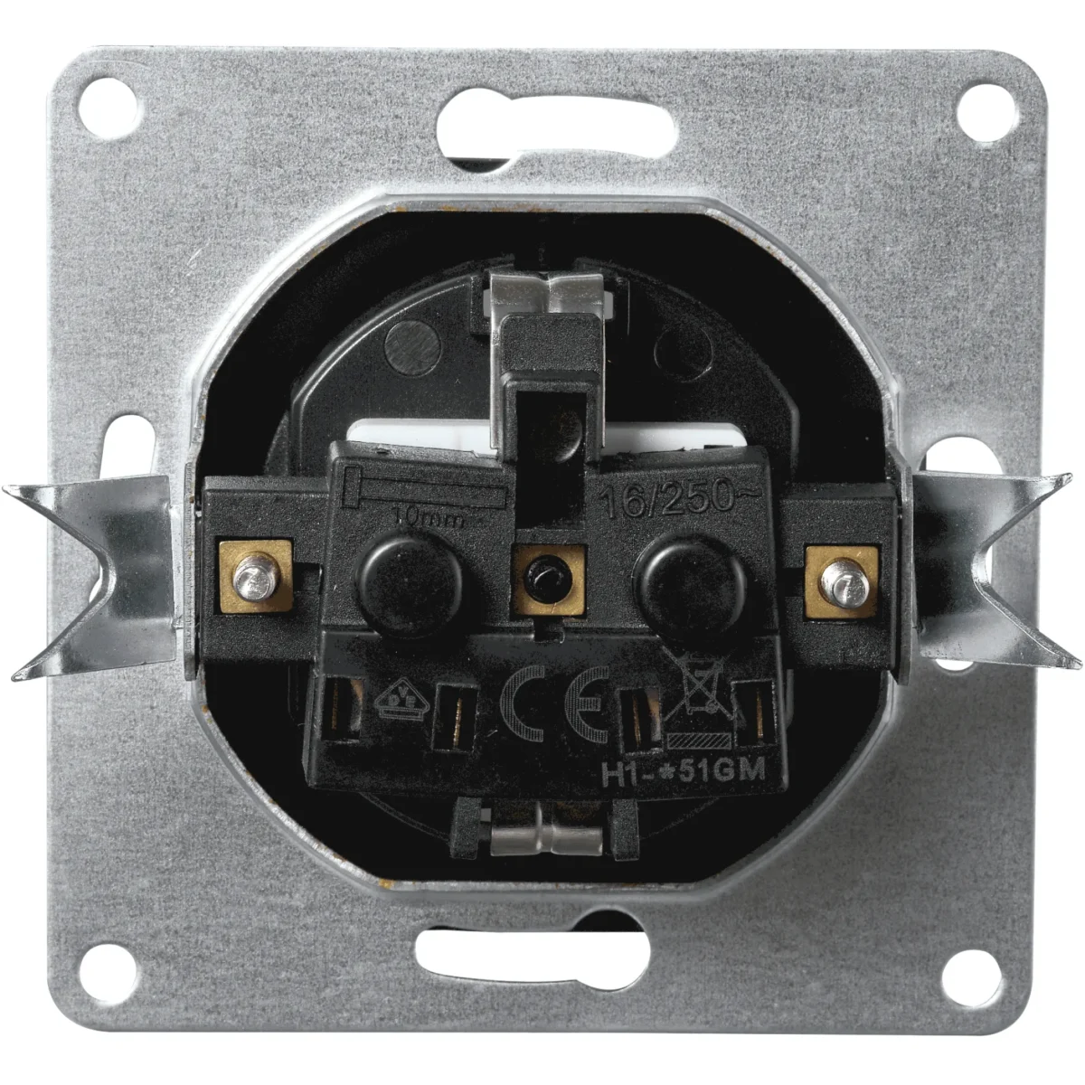 Schutzkontakt-Steckdose McPower "Flair" 250V~/16A, UP Einsteckschutz, matt schwarz – Bild 2