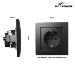 Schutzkontakt-Steckdose McPower "Flair" 250V~/16A, UP Einsteckschutz, matt schwarz – Bild 3