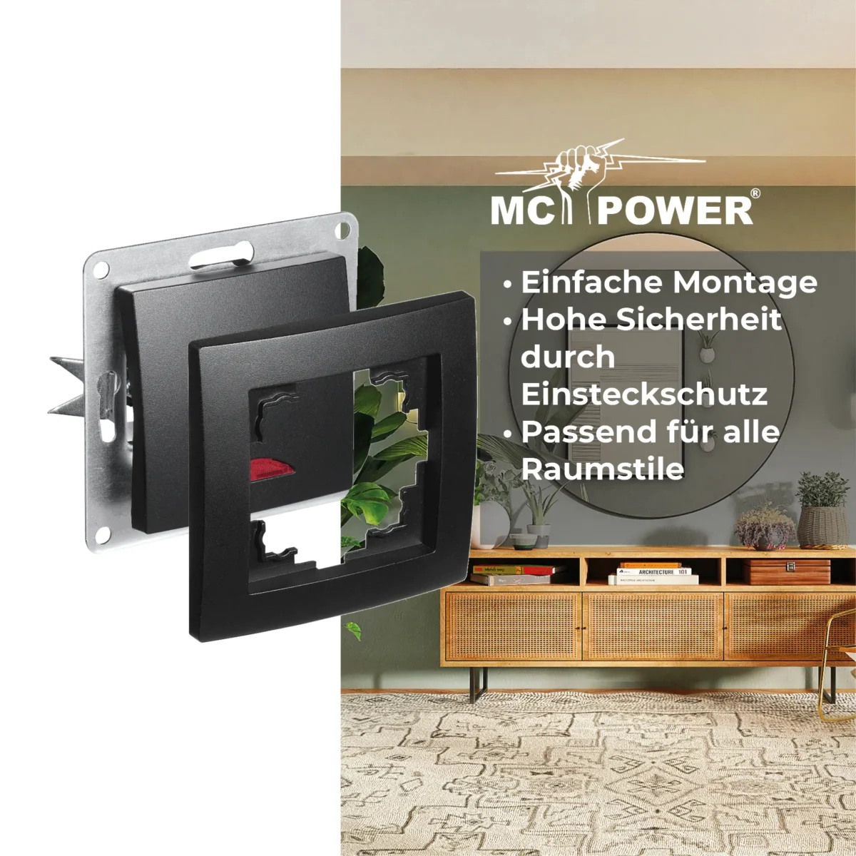Rahmen McPower "Flair", 1-fach, matt schwarz – Bild 4