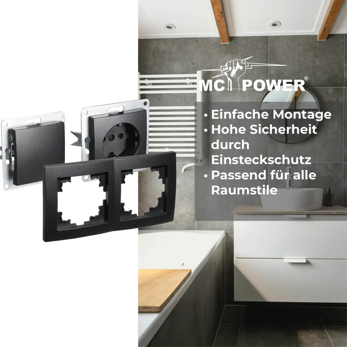 Rahmen McPower "Flair", 2-fach, matt schwarz – Bild 4