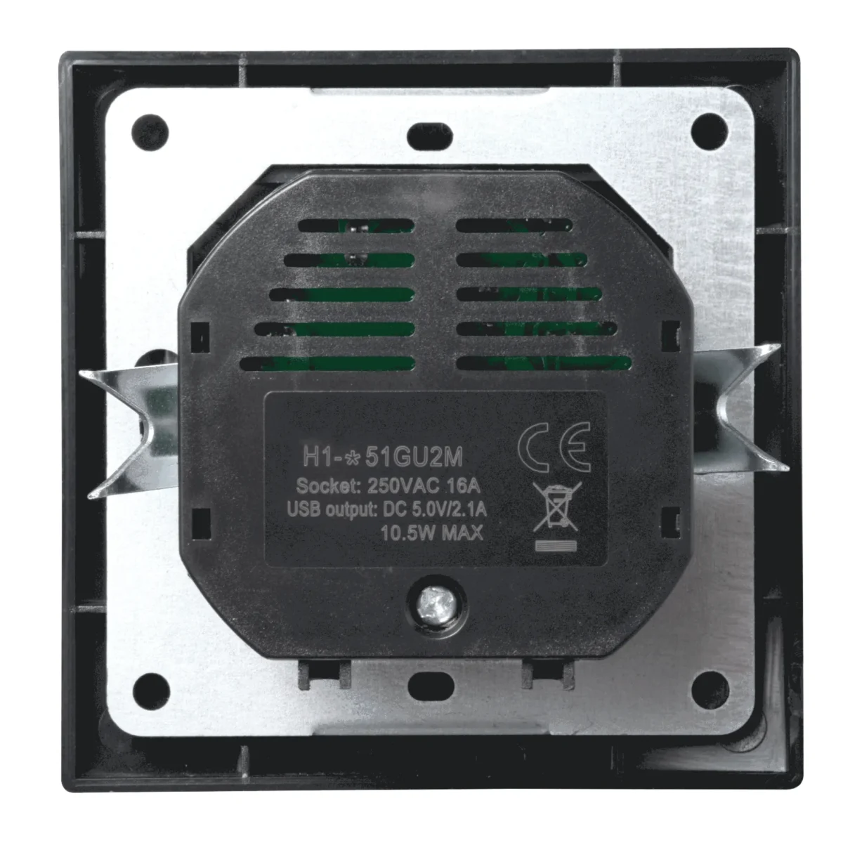 Schutzkontakt-Steckdose mit 2x USB McPower "Flair",250V, 5V/2,1A,UP,matt schwarz – Bild 2