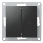 Jalousie-Taster McPower "Flair", Hoch und Runter, 250V~/10A, UP, matt schwarz