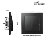 Jalousie-Taster McPower "Flair", Hoch und Runter, 250V~/10A, UP, matt schwarz – Bild 3