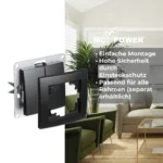 Jalousie-Taster McPower "Flair", Hoch und Runter, 250V~/10A, UP, matt schwarz – Bild 4