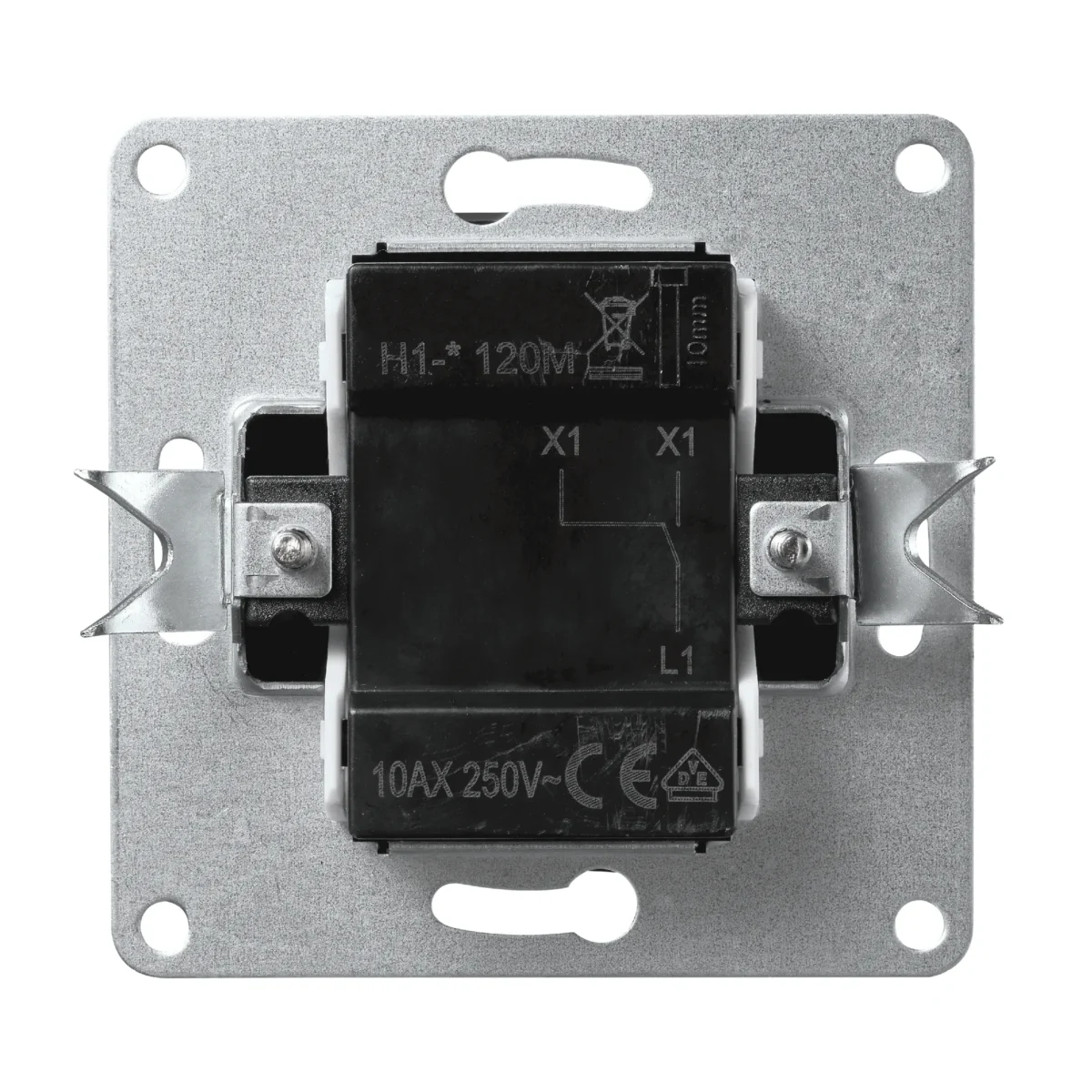 Kreuzschalter McPower "Flair", 250V~/10A, UP, matt schwarz – Bild 2