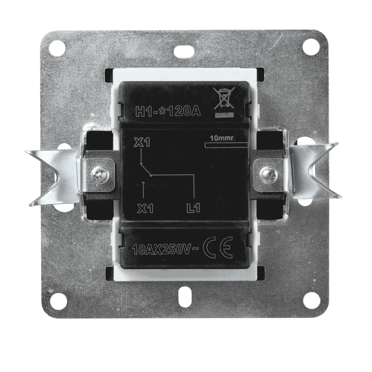 Wechselschalter McPower "Flair", 250V~/10A, UP, Steckanschluss, matt schwarz – Bild 2