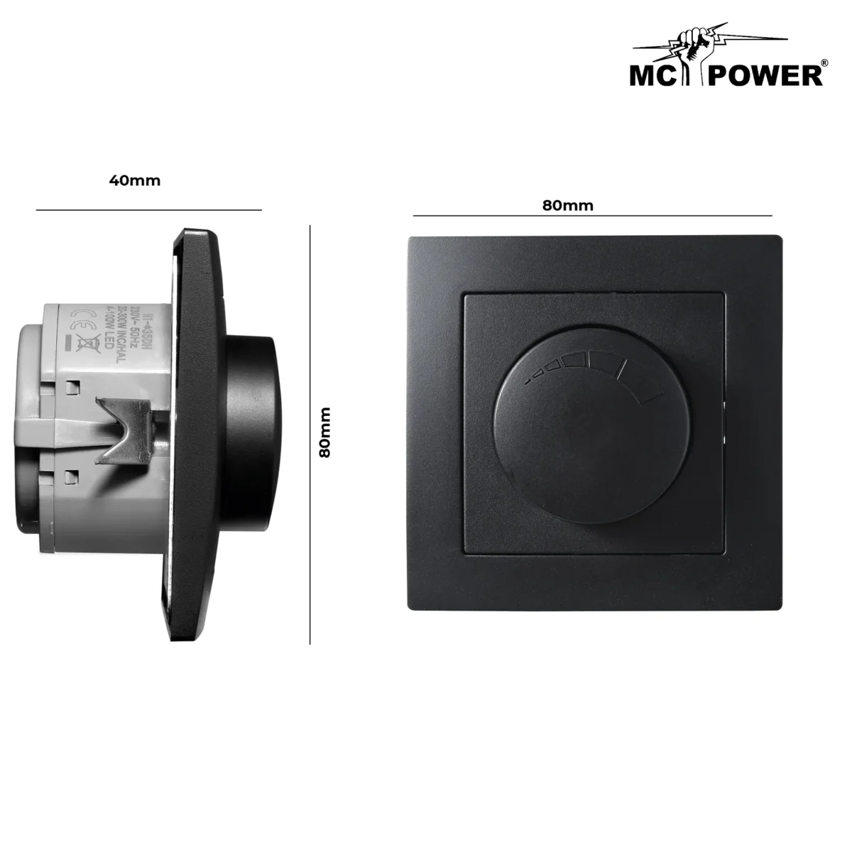 LED-Dimmer für elektronische Trafos McPower "Flair" 250V/300W, Memory-Funktion – Bild 3