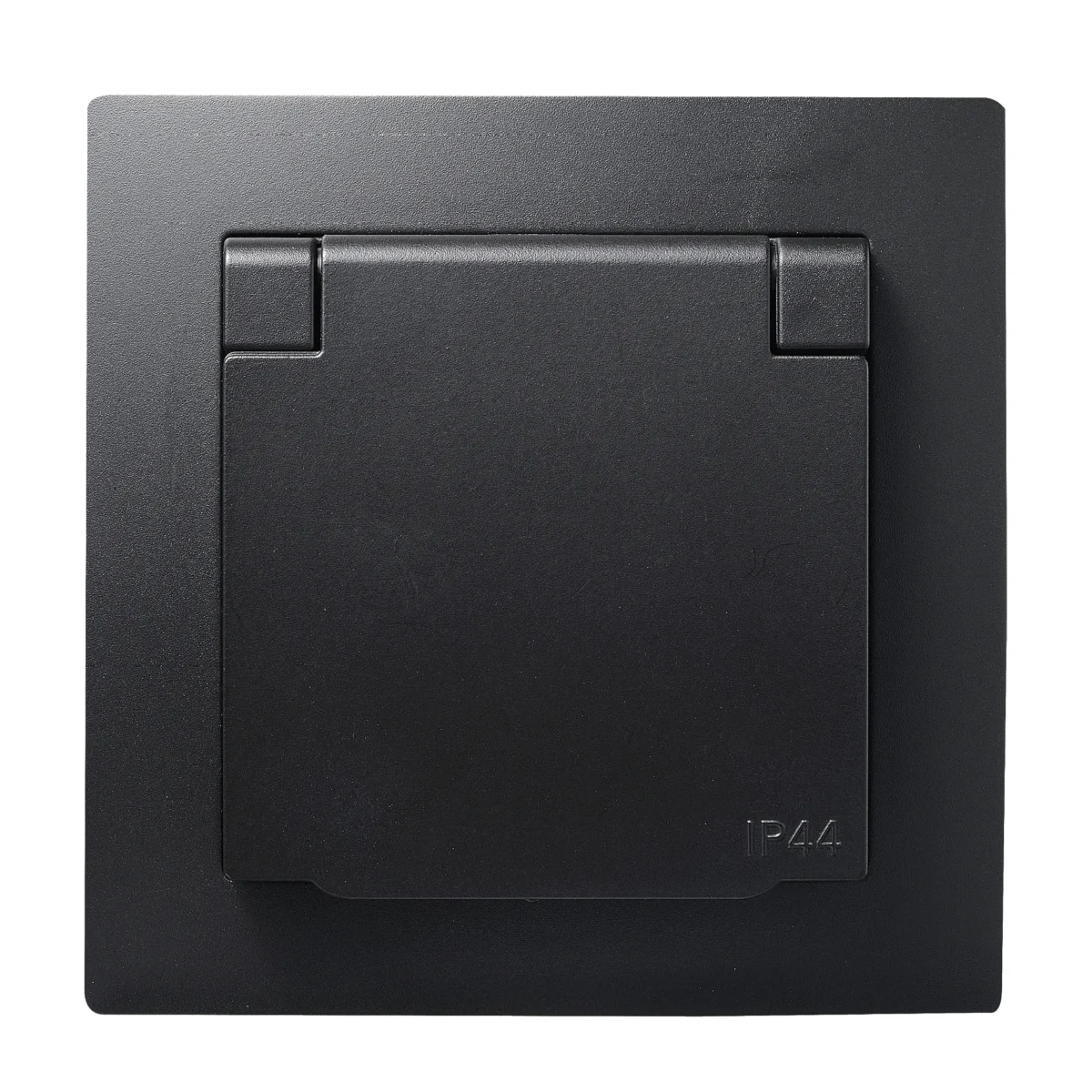 Schutzkontakt-Steckdose McPower "Flair", 250V~/16A, UP, IP44, matt schwarz – Bild 1