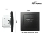 USB-Ladedose McPower "Flair" 2-fach, USB-C, PD 3.0 20W, matt schwarz – Bild 3