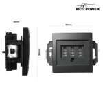 TAE-NFN-Anschlussdose McPower "Flair" UP, matt schwarz, 3x 6-polig – Bild 3
